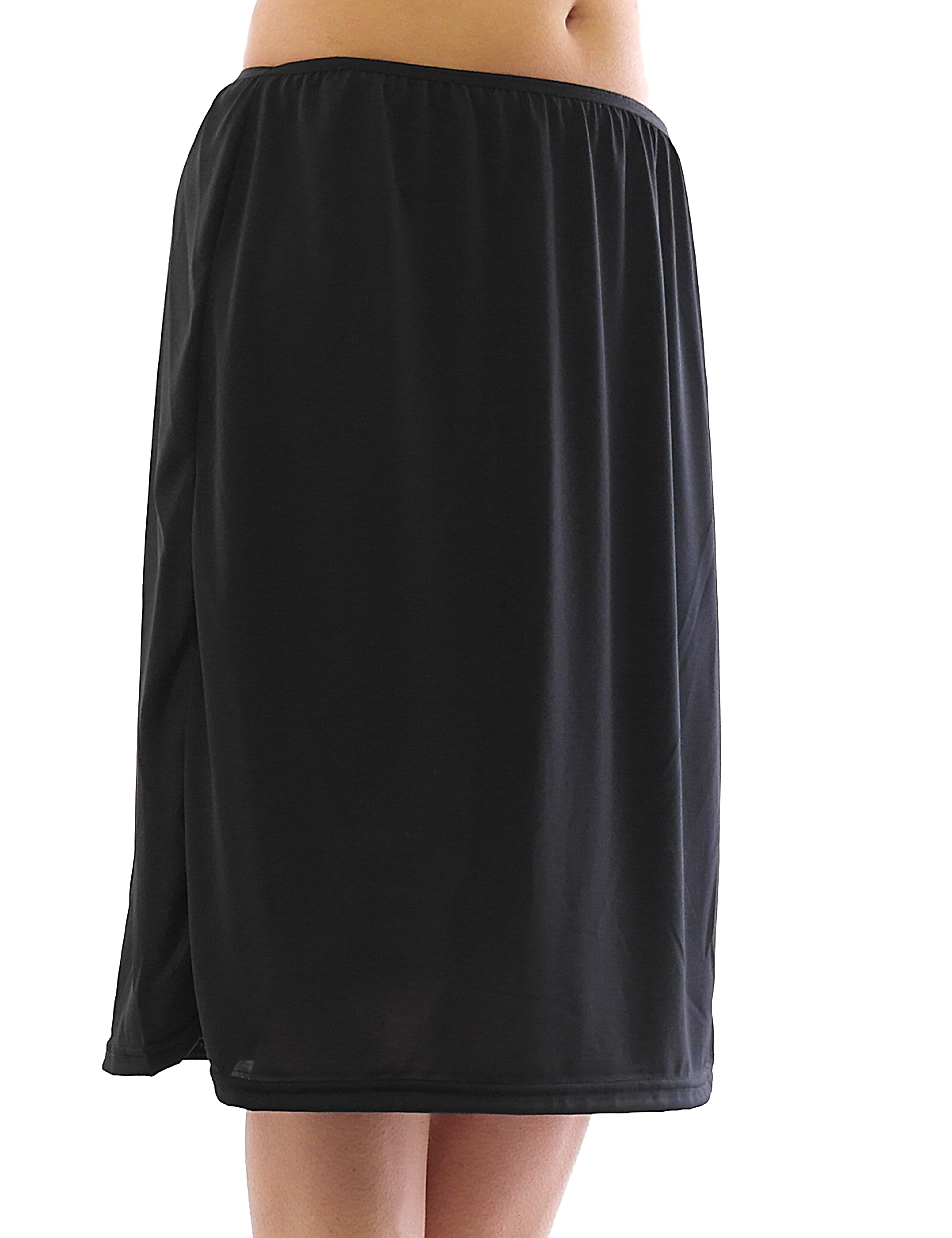 SYS Unterrock Maxi Unterrock Gummibund Falten Rock Maxirock lang Skirt Unterwäsche