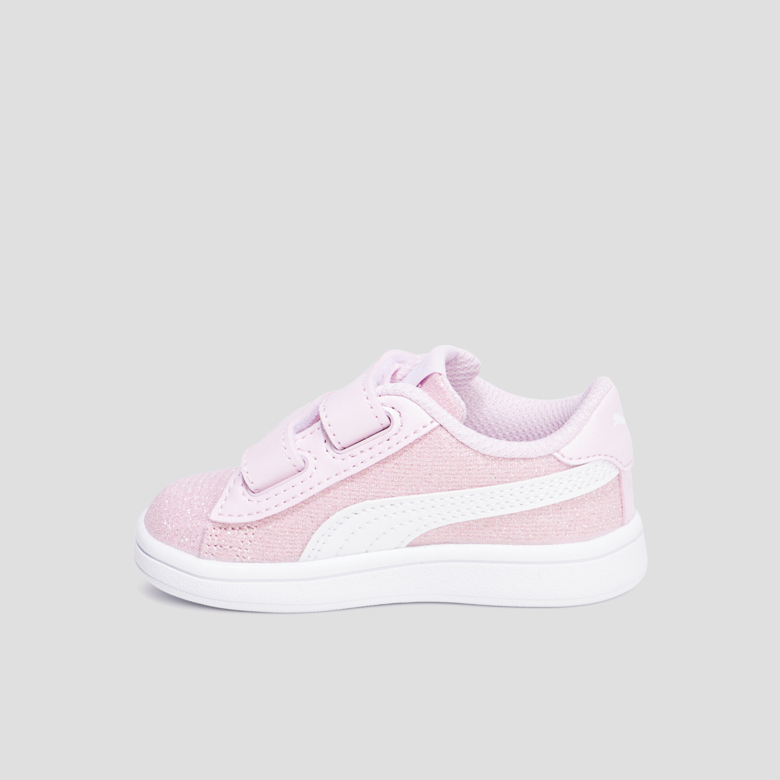 Tennis basses pailletées Puma Smash rose bébé fille | La Halle