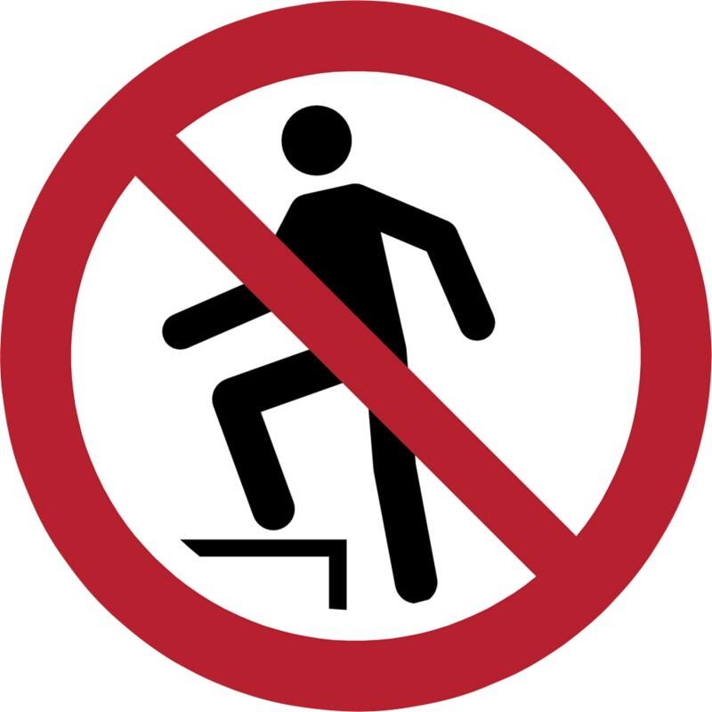 Djois Warnschild Aufsteigen verboten Klebstoff, einschraubbar PP (Polypropylen) 20 (B) x 0,14 (H) cm 3 Stück