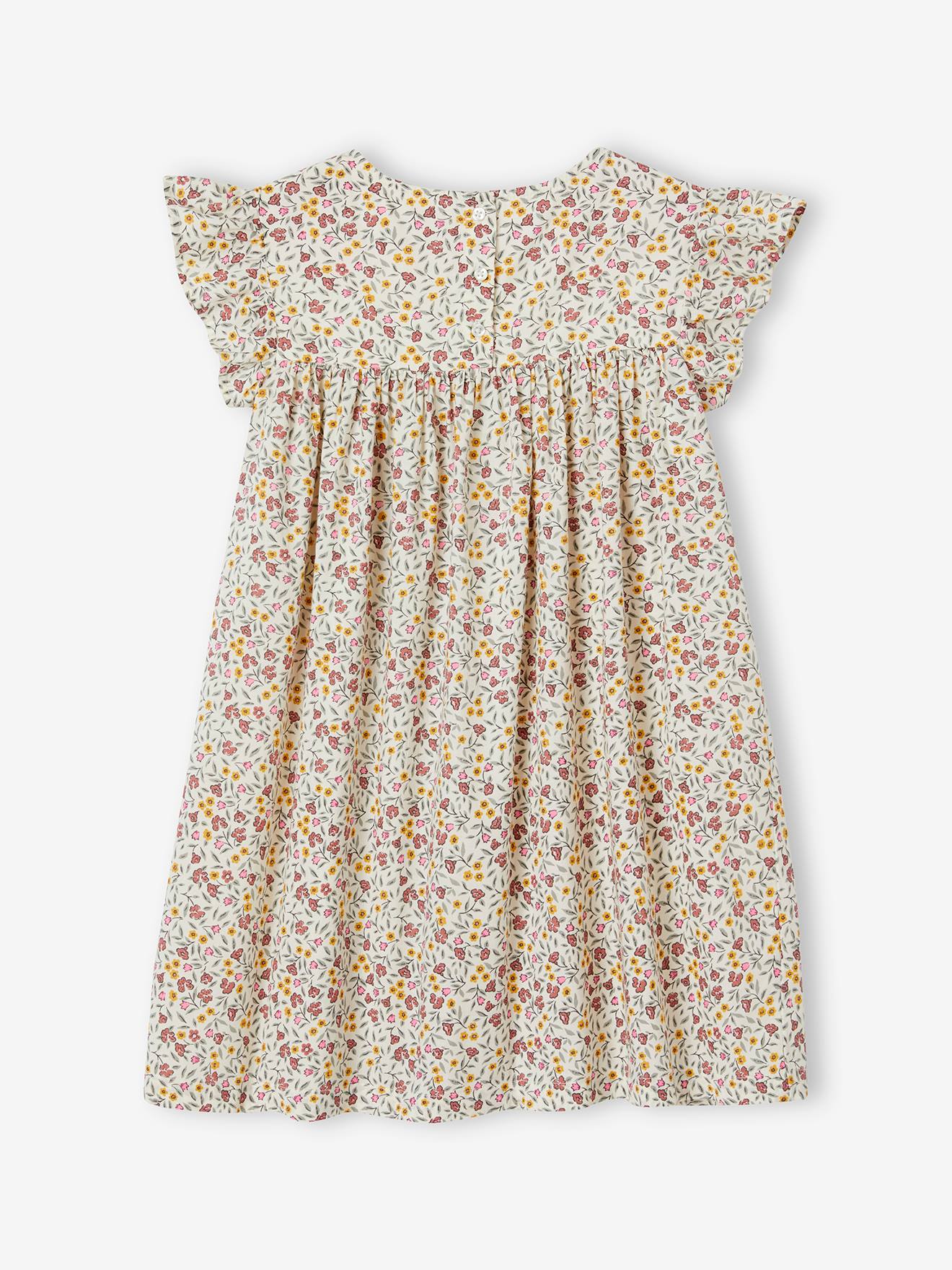 Vertbaudet Kurzärmeliges Mädchen Sommerkleid - hellrosa