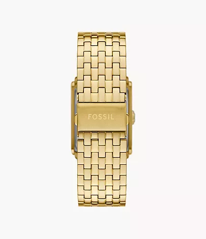 Fossil Uhr Carraway 3-Zeiger-Werk Edelstahl goldfarben