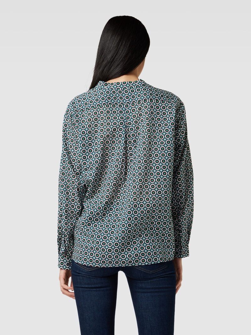 Bluse mit Allover-Muster in grün