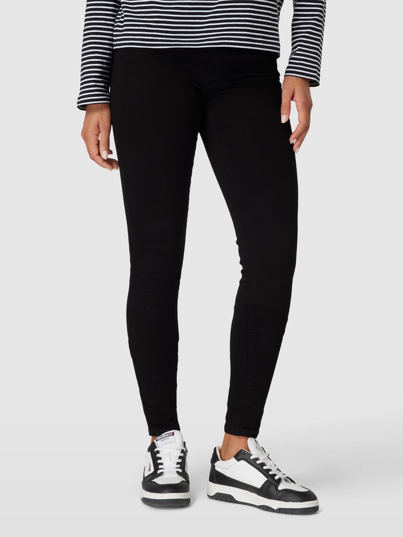 Skinny Fit Jeans im 5-Pocket-Design Modell '710' in schwarz