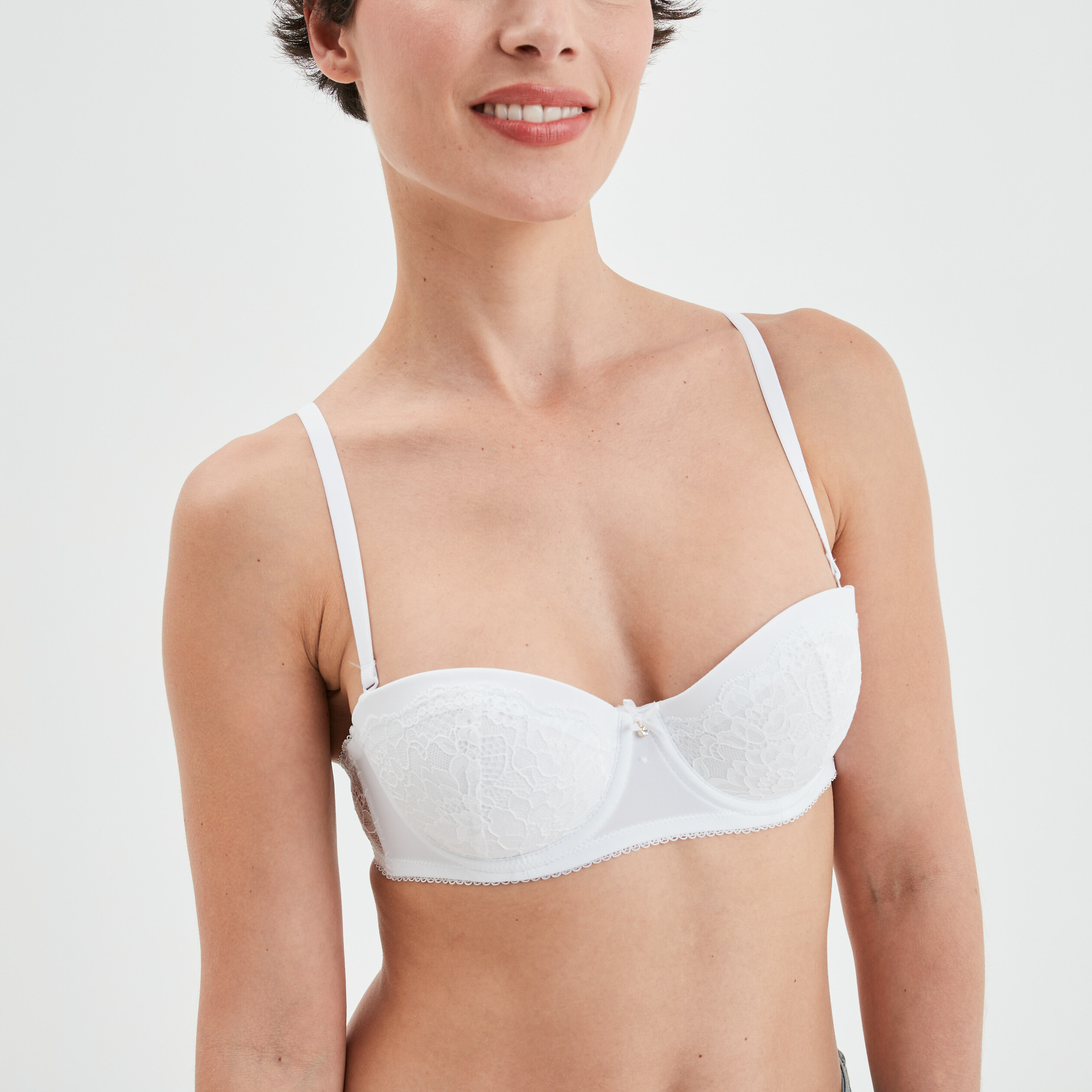 Soutien-gorge balconnet blanc femme | La Halle