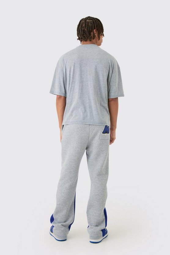 Kastiges Man Oversize T-Shirt mit Kontrast-Naht