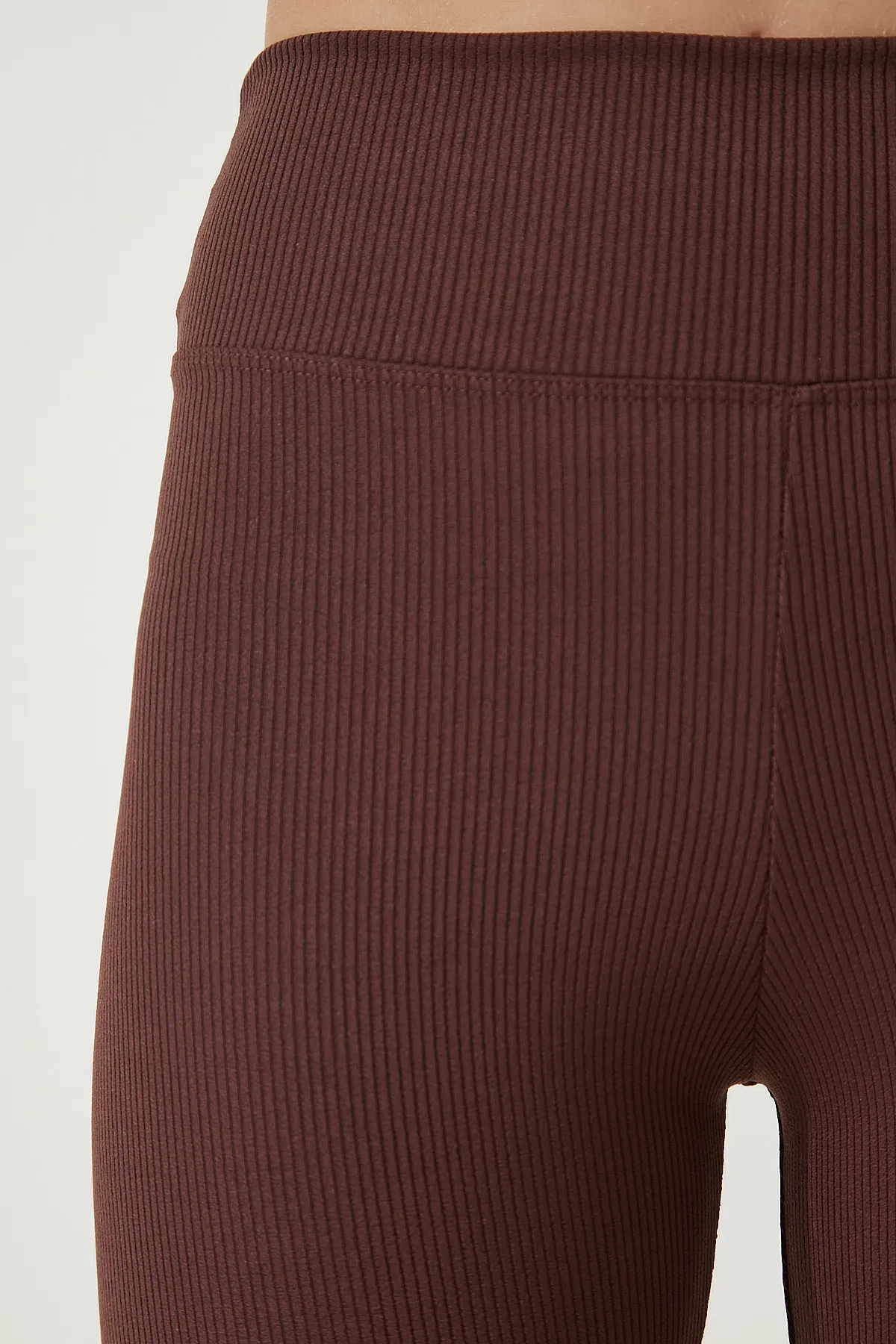 Happiness İstanbul  Braune Wickelstrumpfhose mit hoher Taille für Damen HW00003