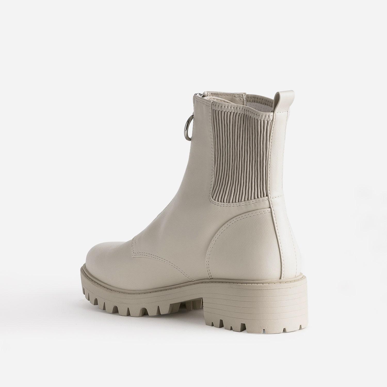 Chelsea boots TEXTO écru zippé