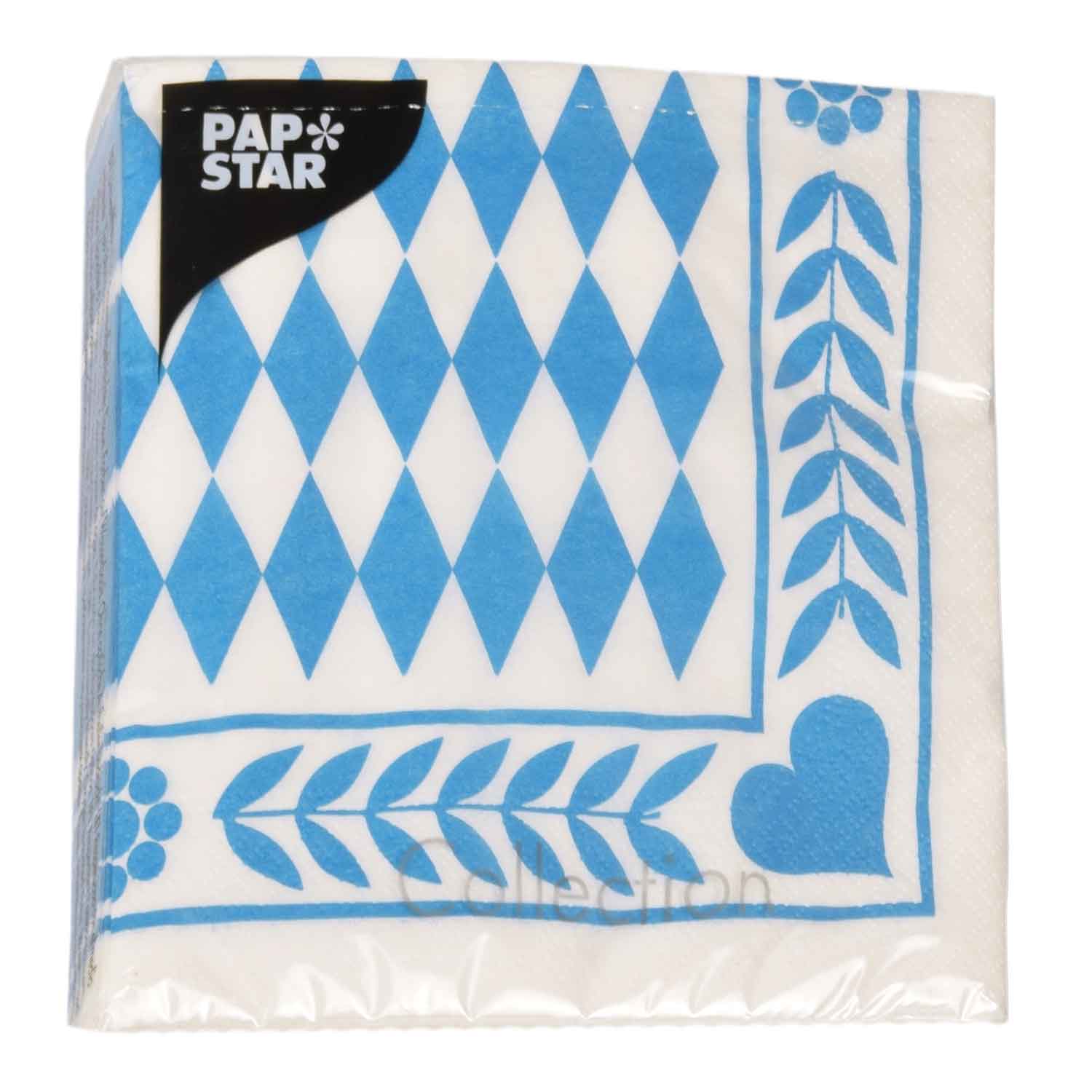 Papstar Servietten Bayrisch Blau 20er