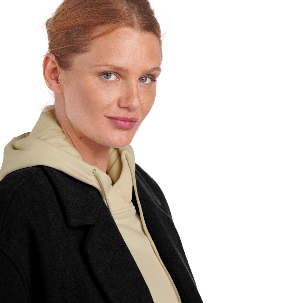 Damen Mantel mit Wollanteil