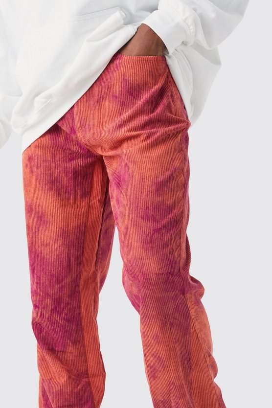 Slim-Fit Batik Cord-Hose