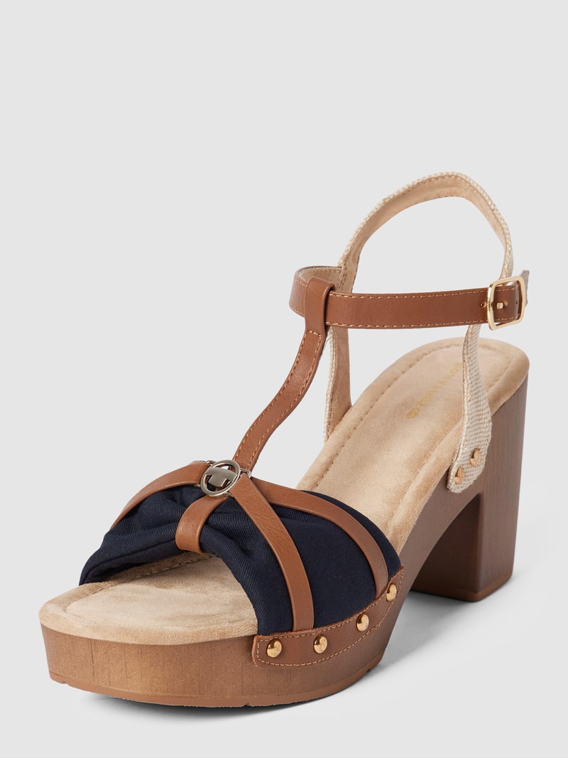 Sandaletten mit Label-detail Modell 'Clog' in marineblau