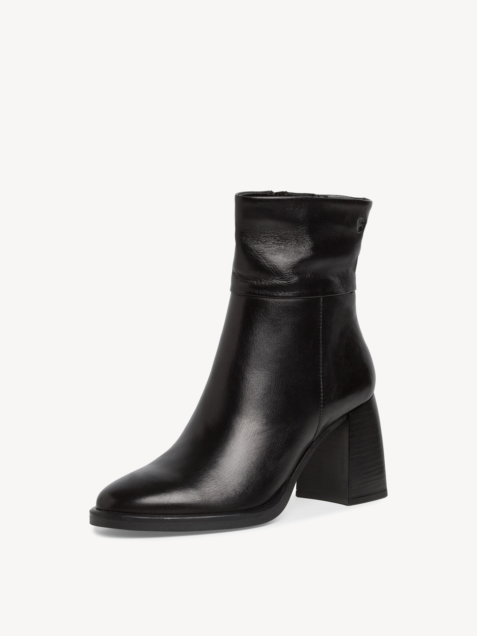 Bottine en cuir - noir