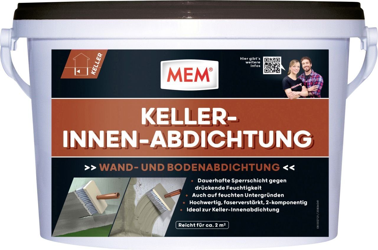 MEM Bauchemie Granit Bodenfliese MEM Keller-Innen-Abdichtung 5 kg, Weiß