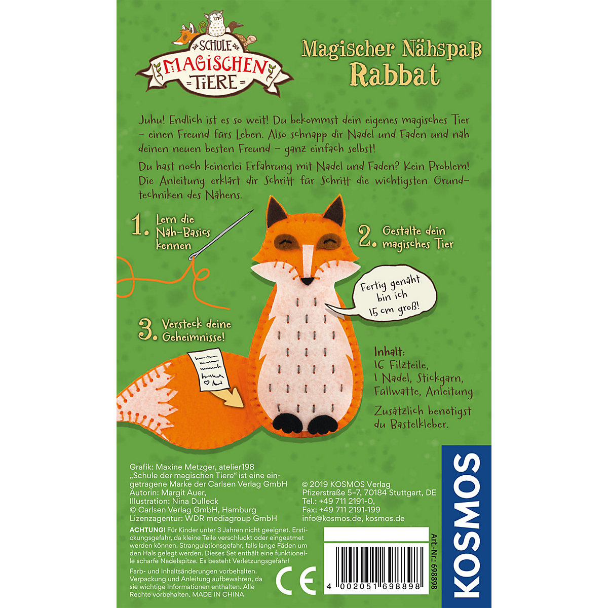 Die Schule der magischen Tiere - Magischer Nähspaß: Fuchs Rabbat