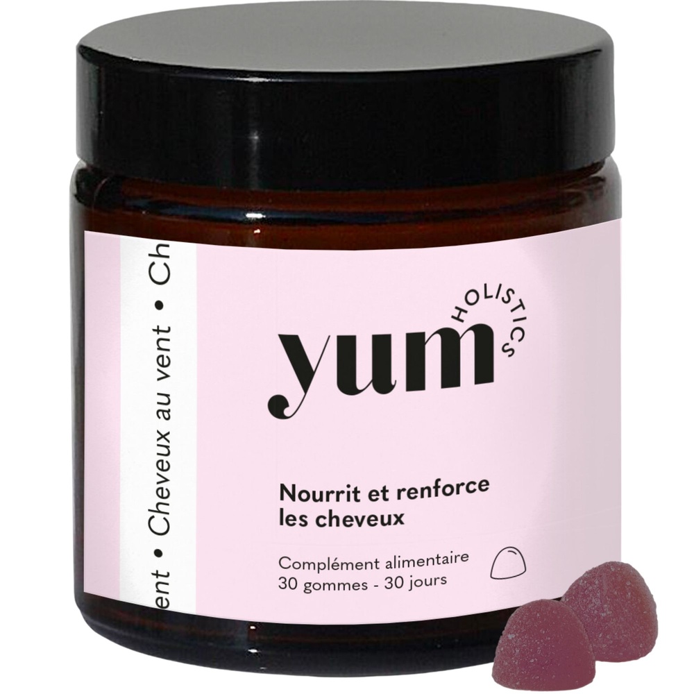 yum holistics Cheveux Au Vent - Gummies Nourrit et renforce les cheveux