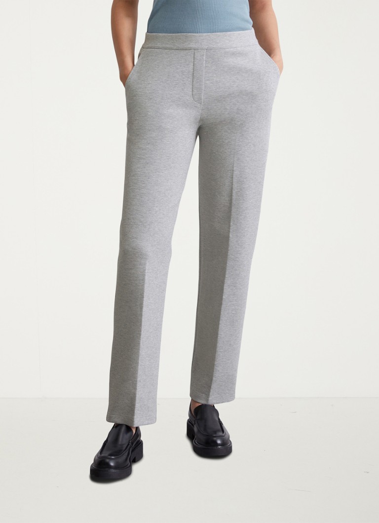 Pantaloni Marc O'Polo slim fit, cu talie înaltă, cu imprimeu melanj.