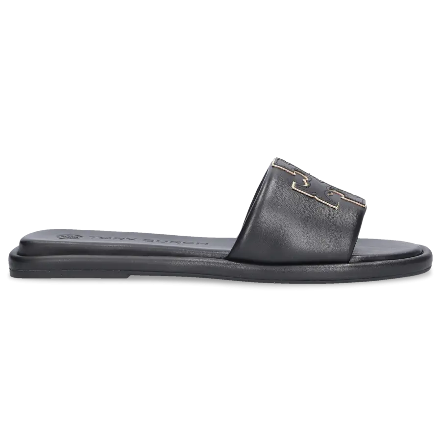 Tory Burch - Sandalen DOUBLE T Kalbsleder - schwarz