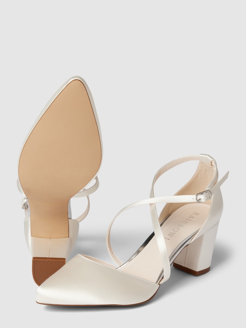 Pumps mit schmalen Riemen Modell 'HELLEN' in offwhite