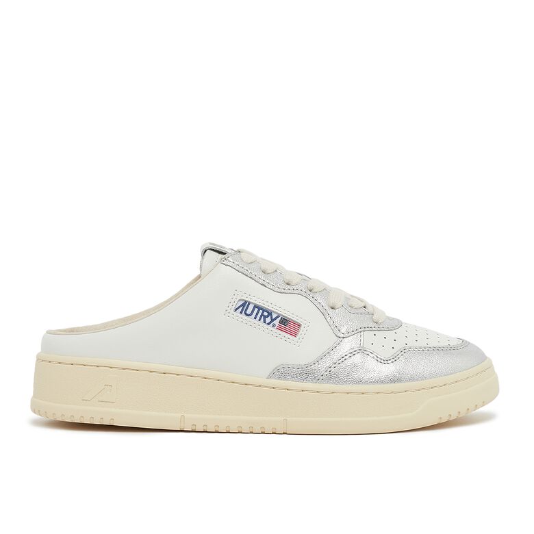 Autry Wmns Medalist Mule Leat/Leat wht/silver