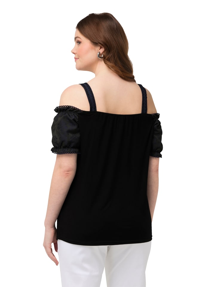 Ulla Popken Trachtenbluse in marine günstig kaufen