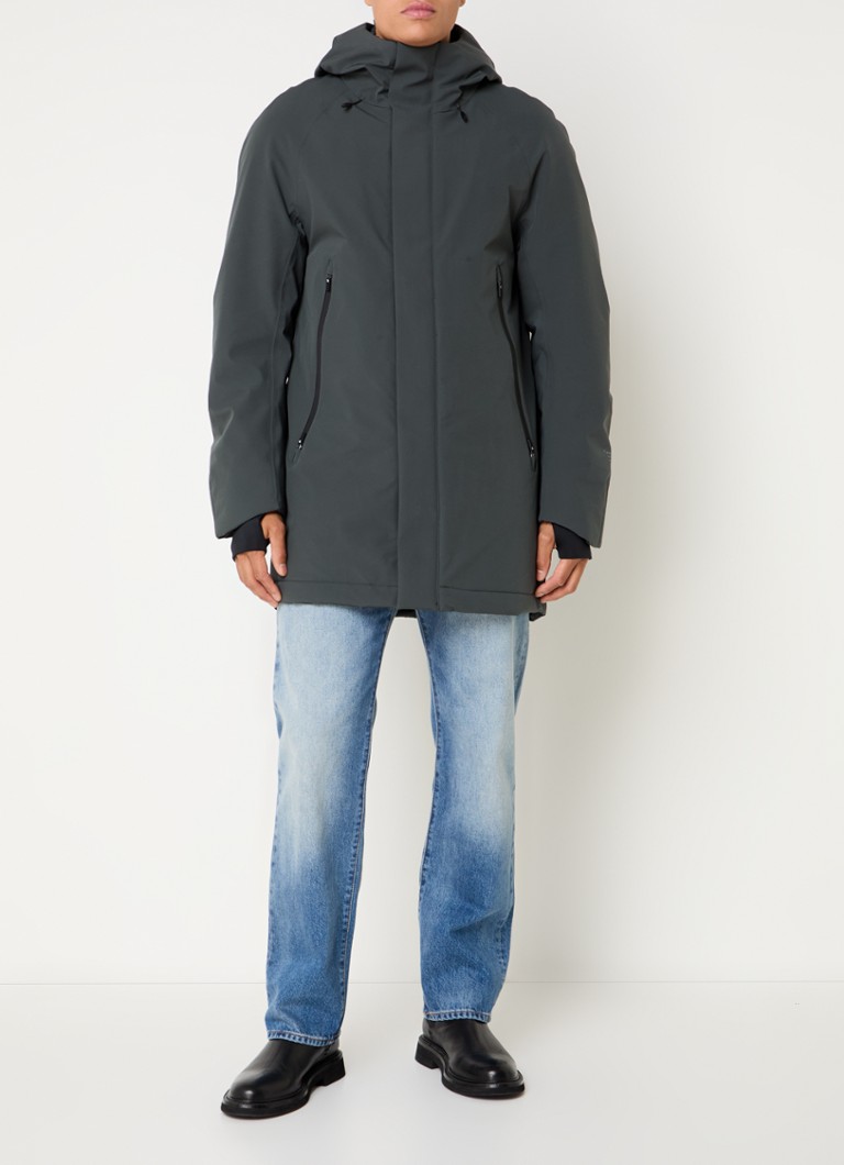Krakatau Dsup quilted parka with zipper pockets