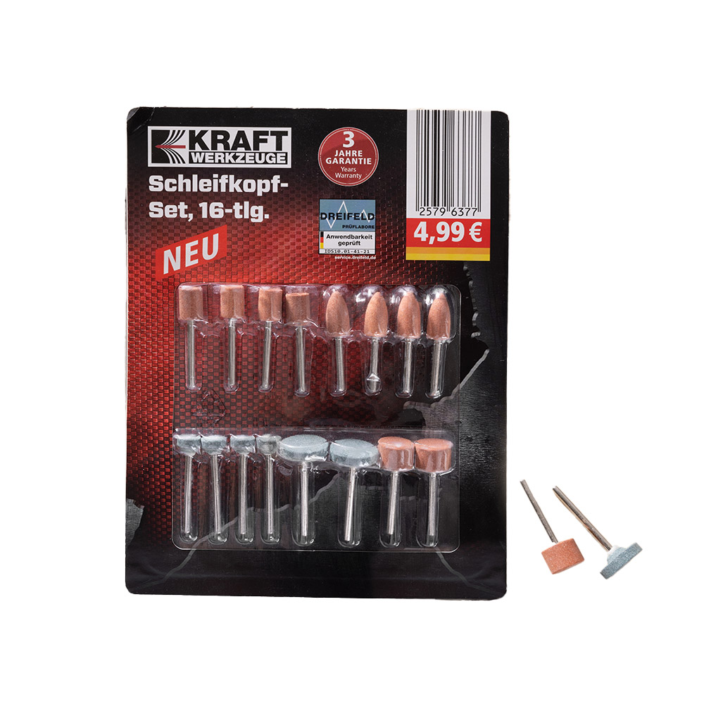 Kraft Werkzeuge Schleifkopfset 16-tlg.