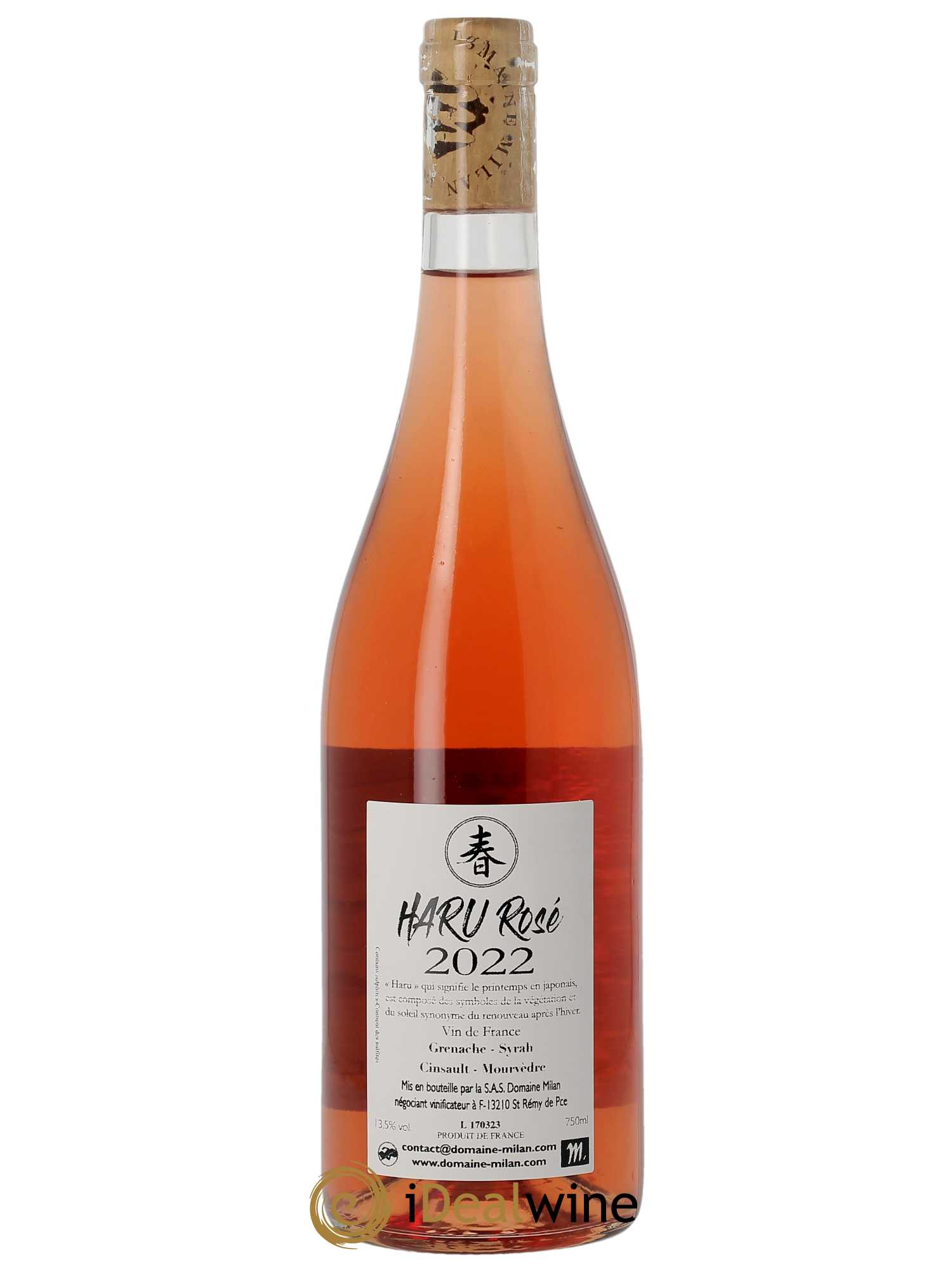 Vin de France Haru Henri Milan  2022 - Lot de 1 Bouteille