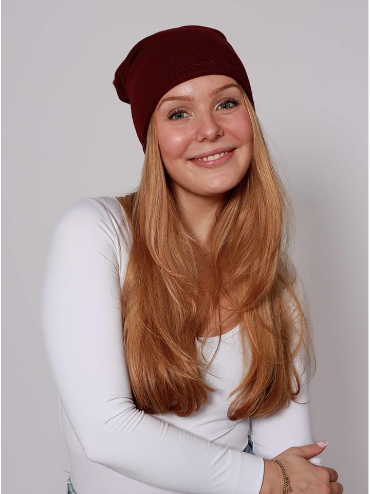 Zwillingsherz Beanie in Bordeaux günstig kaufen onesize