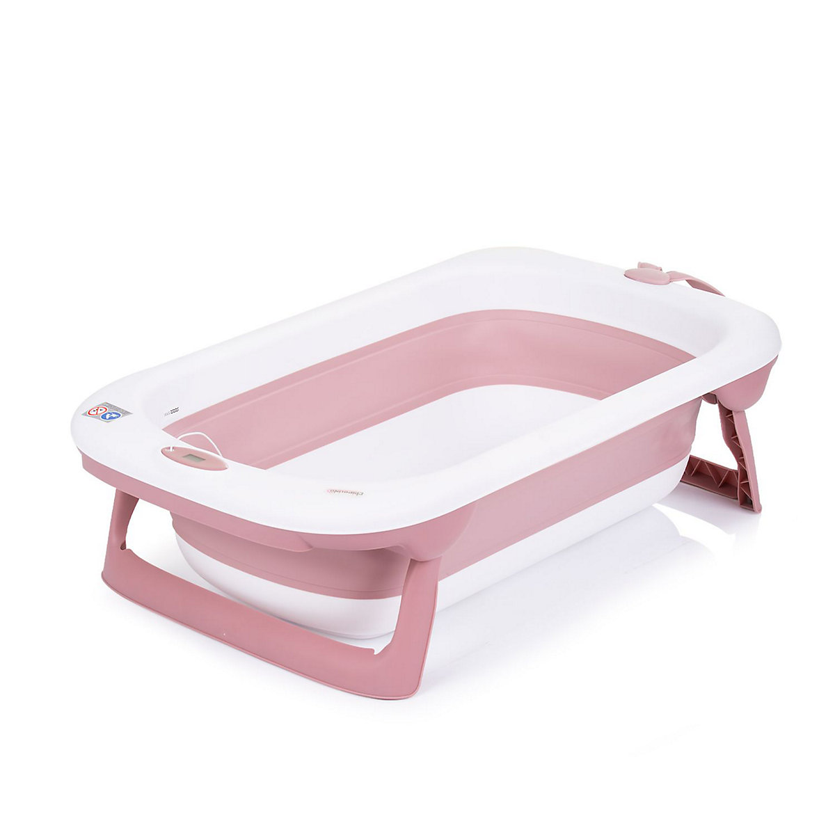 Babybadewanne Coral faltbar 87 cm Wasserablauf integriertes Thermometer Babybadewannen