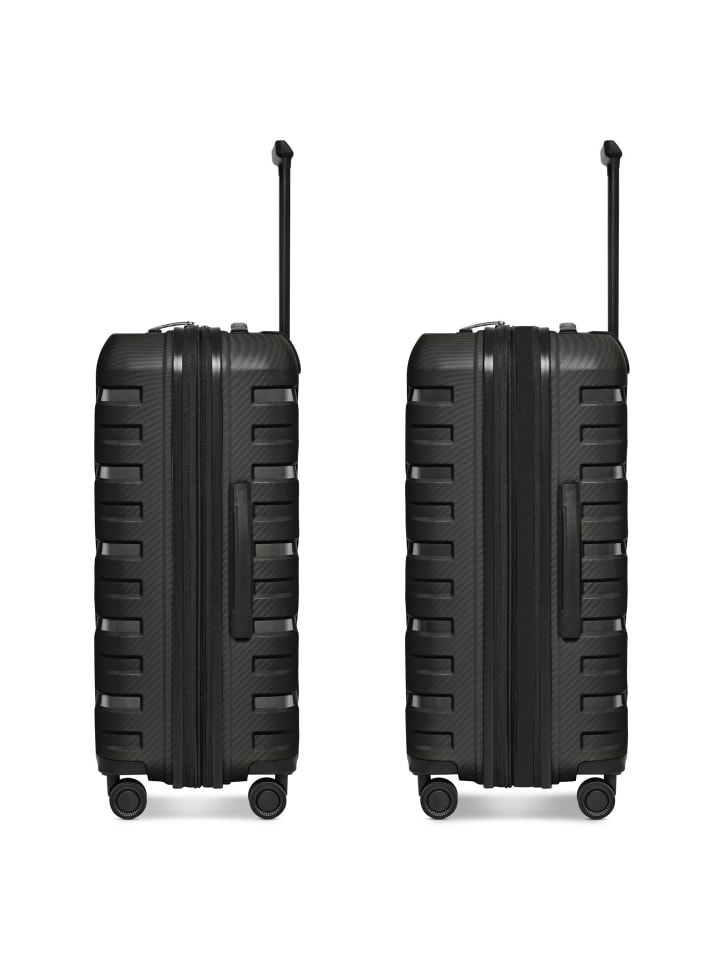 Smartbox Edition 01 4 Rollen Kofferset 3-teilig mit Dehnfalte in black günstig kaufen onesize