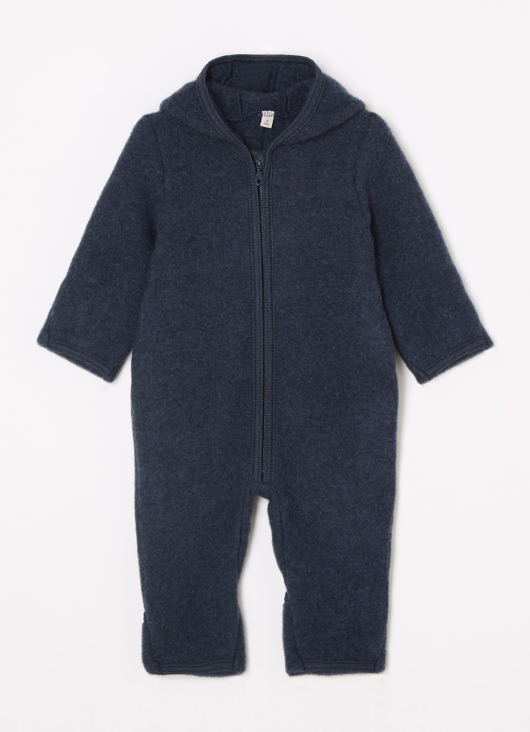 Huttelihut Baby suit made of wool with hood