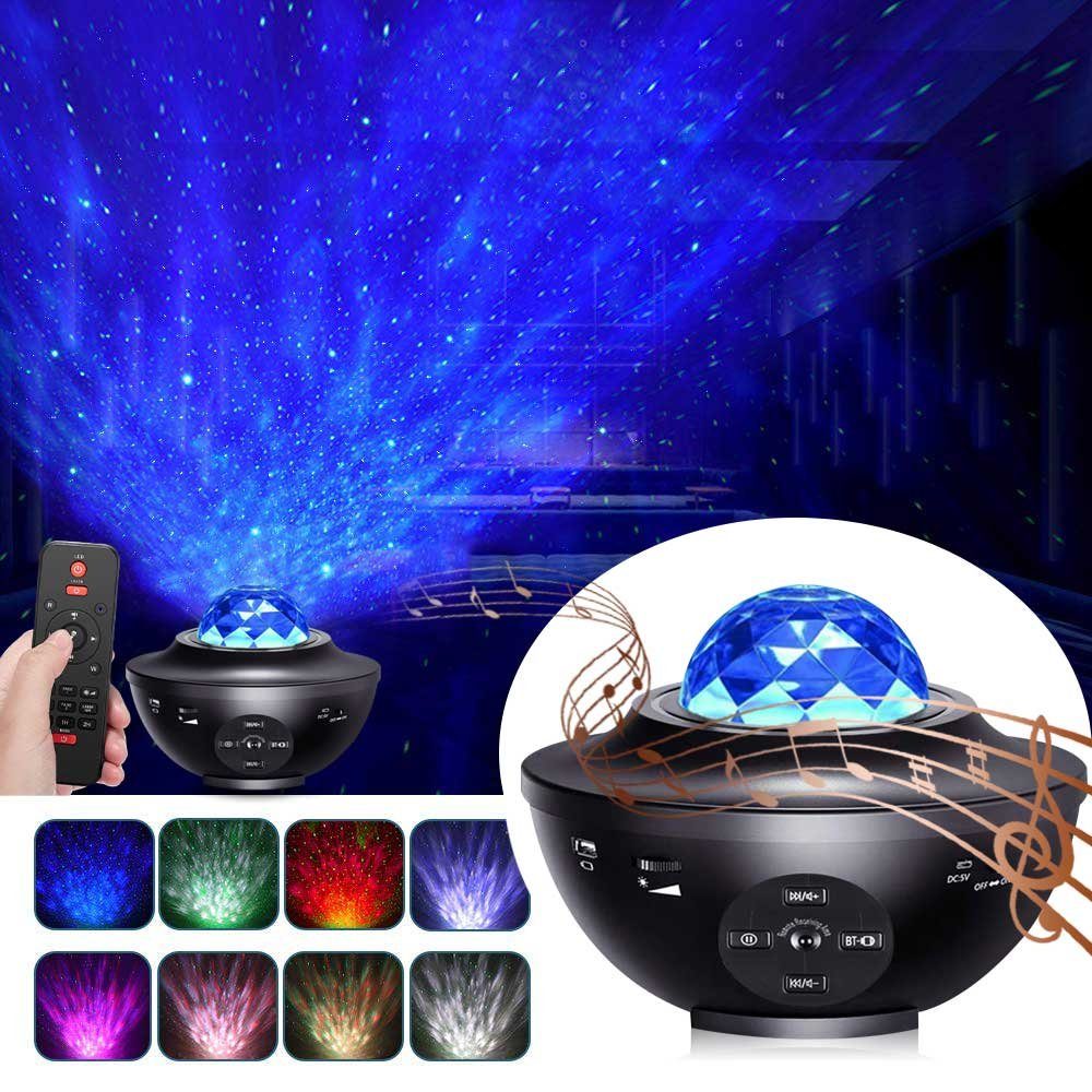 Laybasic LED Sternenhimmel Projektor,Galaxy Sternenhimmelprojektor,21 Lichtmodi LED-Beamer (Lampe Sternenhimmel mit Bluetooth/Musik Lautsprecher/Timer)