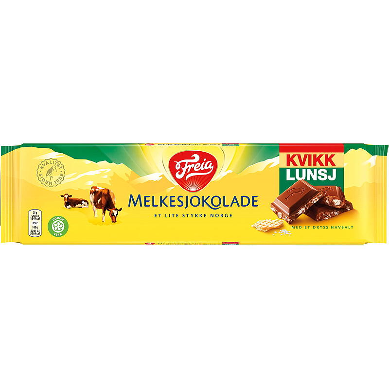 Freia Melkesjokolade Kvikk Lunsj 200 g Freia