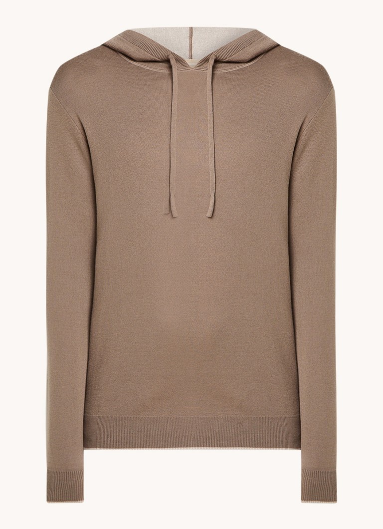 Boggi Milano Fine-knit wool blend sweater with hood