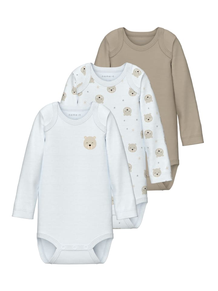 name it Body langarm 3er Pack in oxford tan günstig kaufen
