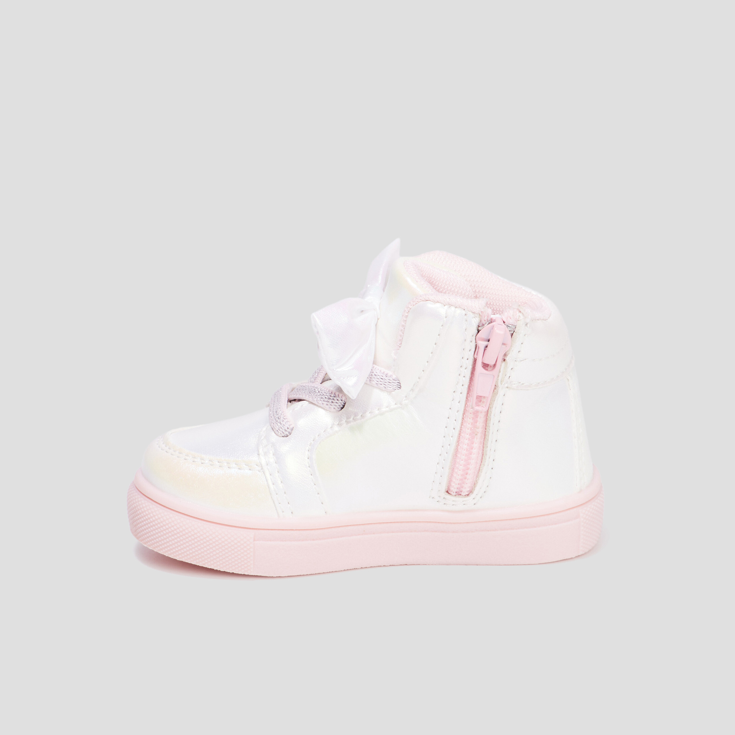 Baskets montantes zippées Minnie rose bébé fille | La Halle
