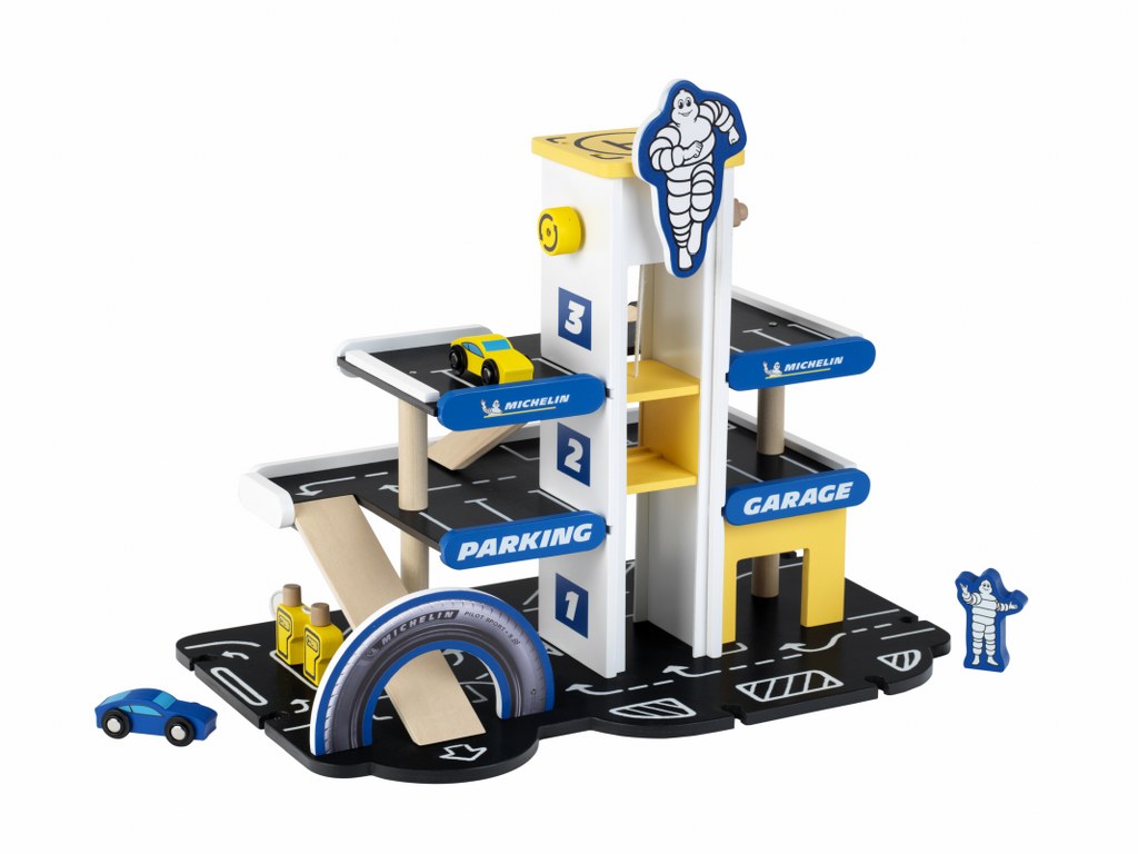 Theo Klein Michelin Parkhaus mit 3 Ebenen, Holz
