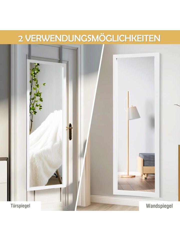 COSTWAY Wandspiegel in Weiß günstig kaufen 120 cm