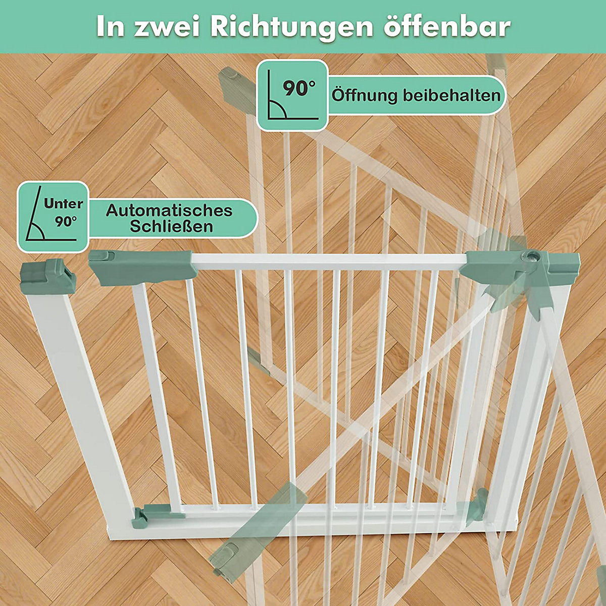 Türschutzgitter Metall 76 cm Höhe ohne Bohren