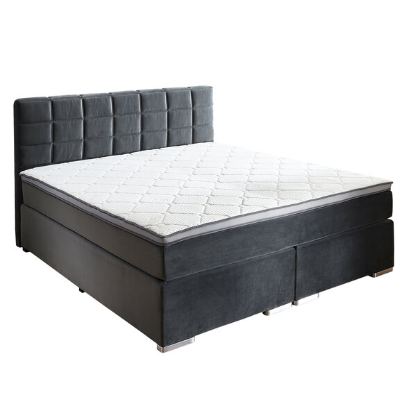 Boxspringbett Premium, anthrazit, 180 x 200 cm