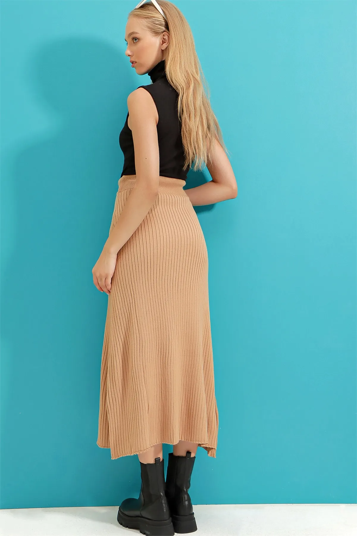 Trend Alaçatı Stili  Rock - Beige - Maxi