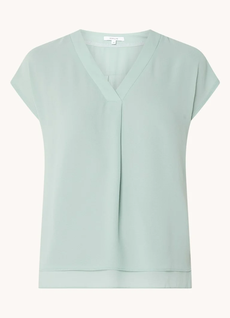 T-shirt OPUS Feliso con scollo a V in crêpe