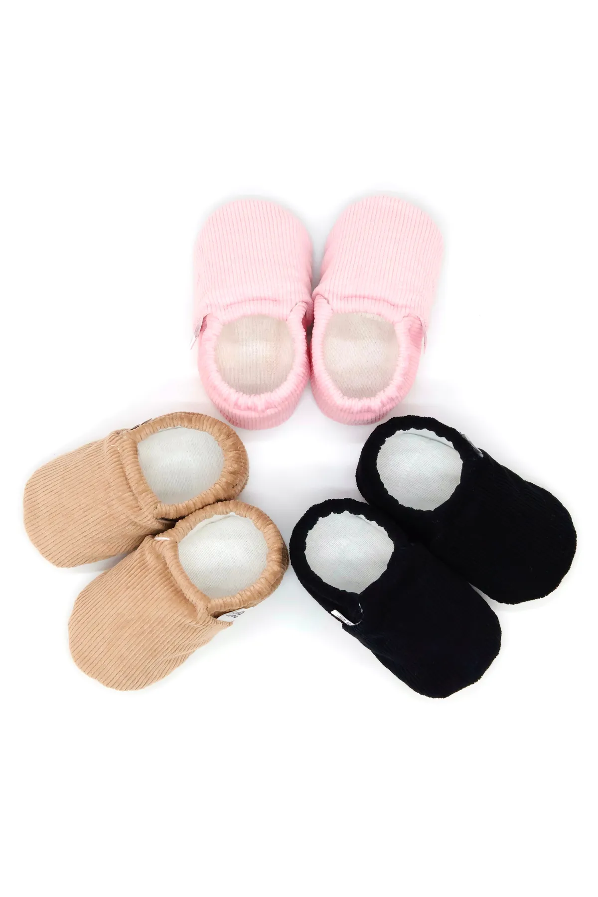 Ella Bonna  Rutschfeste Sohle, Futter aus Bio-Baumwolle, Babyschuhe aus Cord in Beige