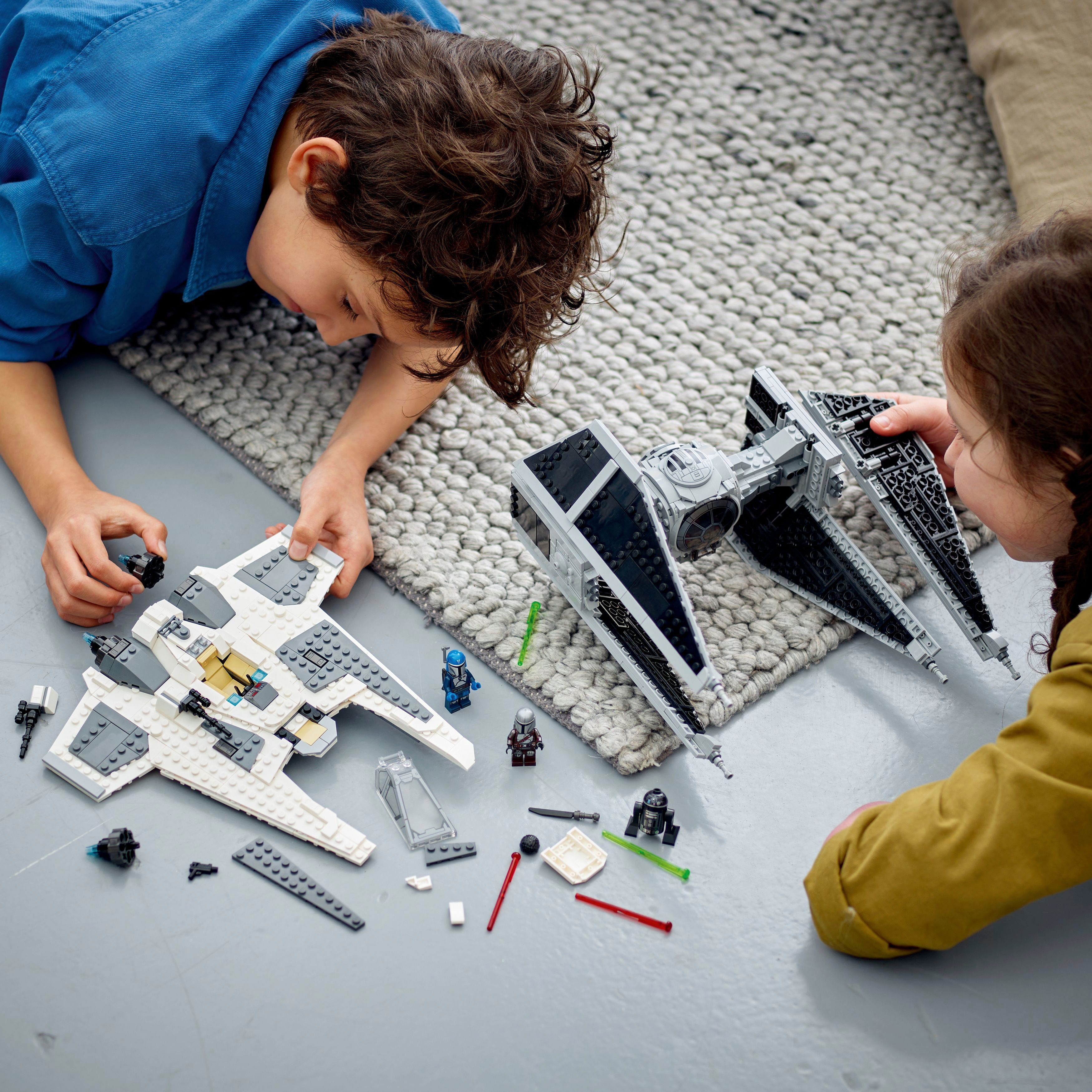 LEGO® Konstruktionsspielsteine Mandalorianischer Fang Fighter vs. TIE Interceptor™ (75348), Star Wars, (657 St)