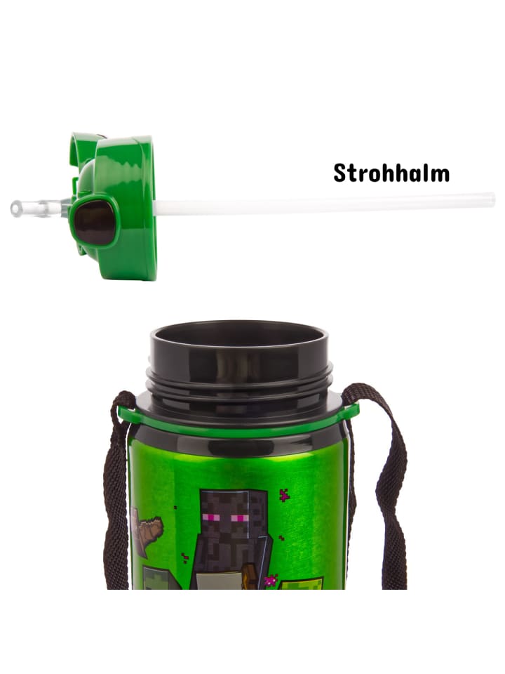 miniHeld Kinder Trinkflasche Minecraft 600ml Tragegurt Aluminium GameCharakter 3 Jahre günstig kaufen onesize
