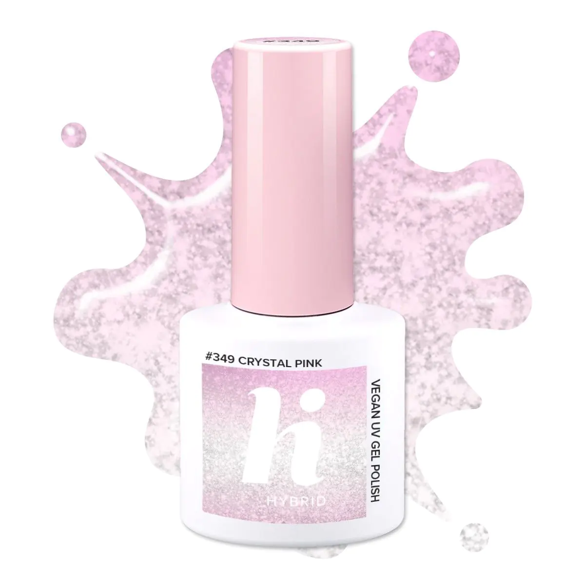 Hi Hybrid Hybrid nagų lakas 349 Crystal Pink 5ml