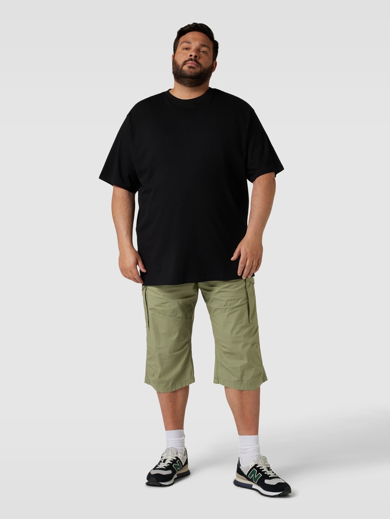 PLUS SIZE Caprihose mit Cargotaschen Modell 'Detroit' in olivgrün