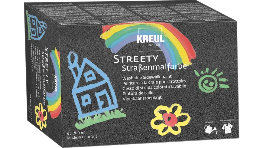 KREUL Streety Straßenmalfarbe 6er Set 200 ml 1200 ml