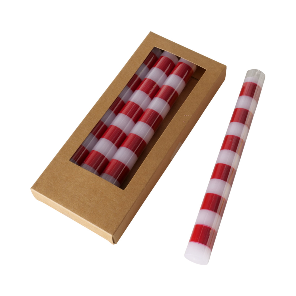 Stabkerzen-Set Stripy 4-teilig