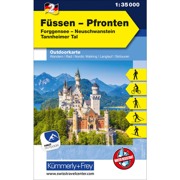 FÜSSEN - PFRONTEN NR. 02 OUTDOORKARTE DEUTSCHLAND 1:35 000 - Wanderkarte